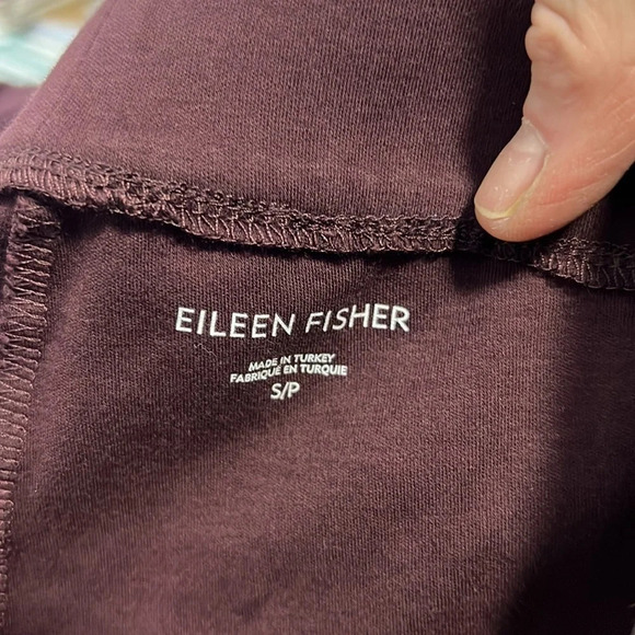 Eileen Fisher Merlot Color Pullon Pants size Small in Organic Cotton - Picture 5 of 6